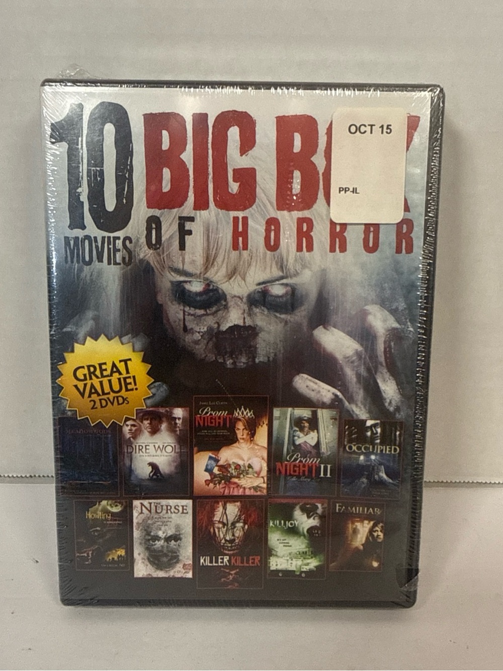 Big Box of Horror 10 Movies DVD Jamie Lee Curtis, Leslie Nielson .NEW Sealed